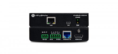 Atlona UHD-EX-100CE-RX 4K/UHD HDMI Over 100 M HDBaseT Receiver with Ethernet, Control, and PoE