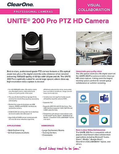 ClearOne UNITE 200 Pro Camera