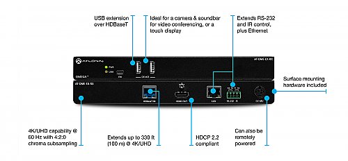 Atlona AT-OME-EX-RX HDBaseT Receiver for HDMI with USB